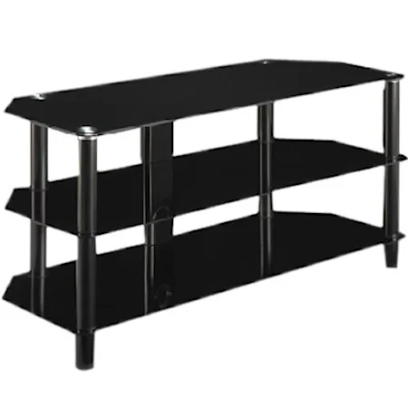 Concord TV Stand with Tempered Glass Shelves